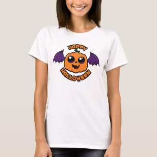 Camiseta Feliz Halloween Kawaii Pumpkin Spooky Cuteness