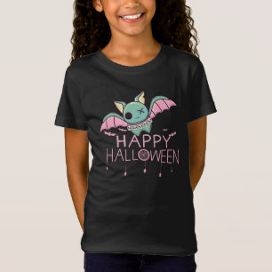 Camiseta Feliz Halloween Morcego Fofo