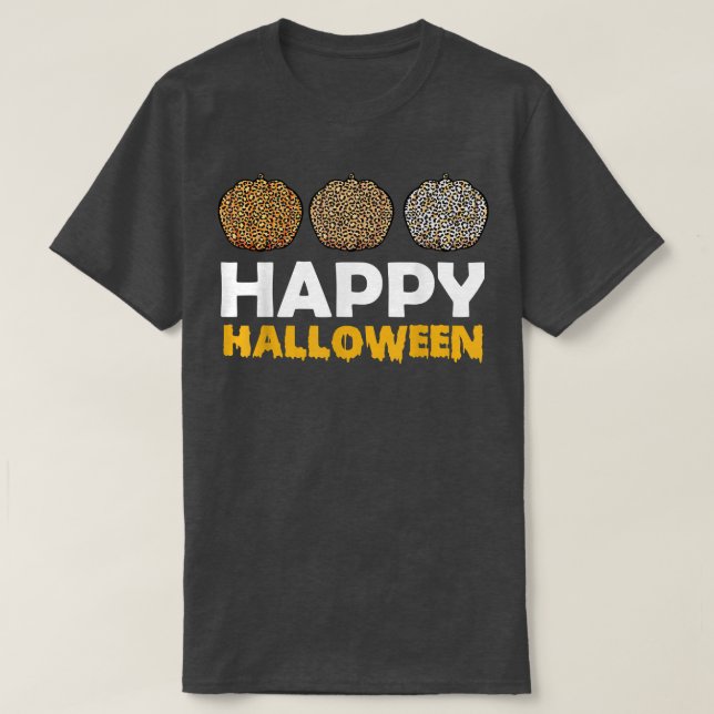 Camiseta Feliz Halloween Preguiçoso Figurino Bonito Pumpkin (Frente do Design)