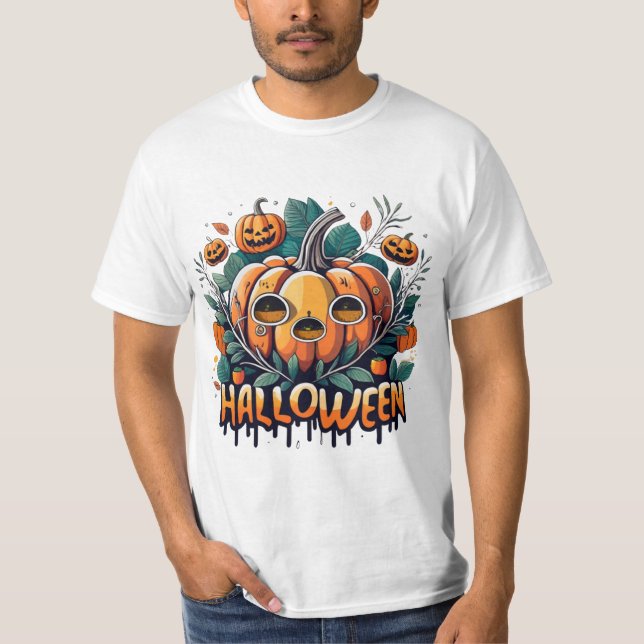 Camiseta Feliz Halloween Pumpkin (Frente)