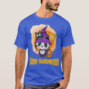 Camiseta Feliz Halloween Pumpkin Broom Bla