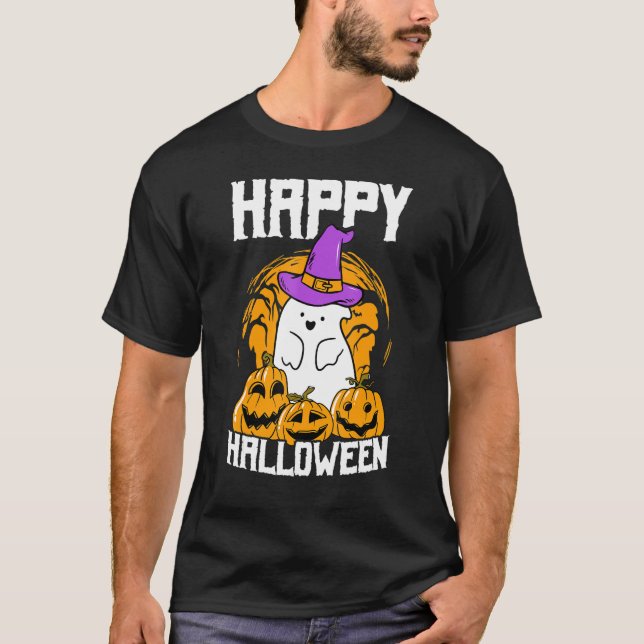 Camiseta Feliz Halloween Pumpkin Carnaval de Halloween Fan  (Frente)
