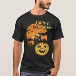 Camiseta Feliz Halloween Pumpkin Engraçado Scary Bat Spooky