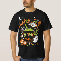 Feliz Halloween Retro Bruxa Cauldron Fofo