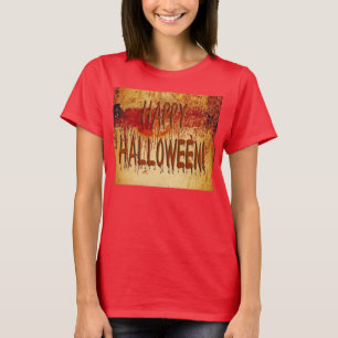 Camiseta Feliz Halloween Sangue MULHERES Xingando