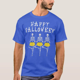 Camiseta Feliz Halloween Skeleton Ballerina Halloween Balle