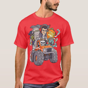 Camiseta Feliz Halloween Skeleton Zombie Monster Vamp