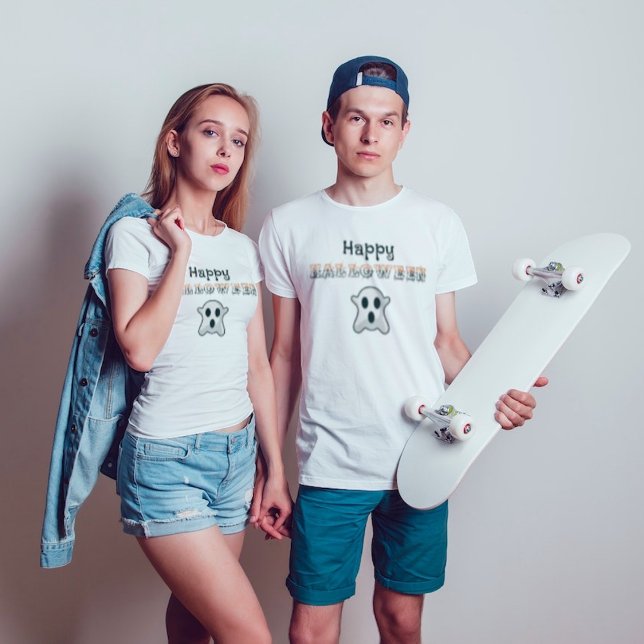 Camiseta Feliz Halloween Slogan Cobweb Engraçado (Criador carregado)