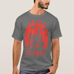 Camiseta Feliz Halloween Spooky Casa Assombrada Homens Mulh