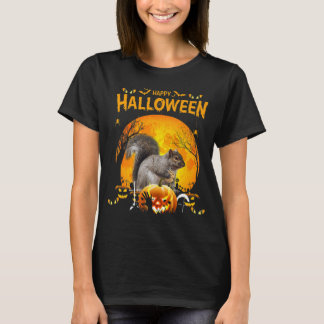 Camiseta Feliz Halloween Squirrel Pumpkin Costumes