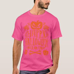 Camiseta Feliz Halloween TrickorTreat Pumpkin Design para K