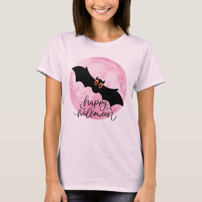 Camiseta Feliz Halloween Vampire Bat (Frente)