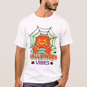 Camiseta Feliz Halloween, vibrações de Halloween