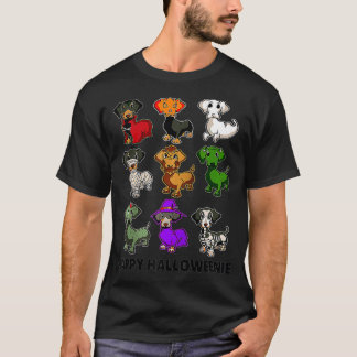 Camiseta Feliz Halloweenie Dachshund Dachshund Halloween G