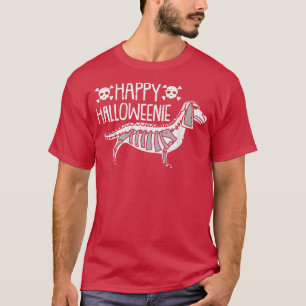 Camiseta Feliz Halloweenie Ppreguiçoso Figurume Dachshund