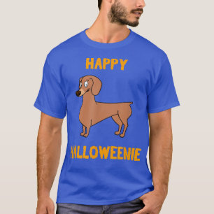 Camiseta Feliz HalloweenieDachshund Halloween Weiner Cão