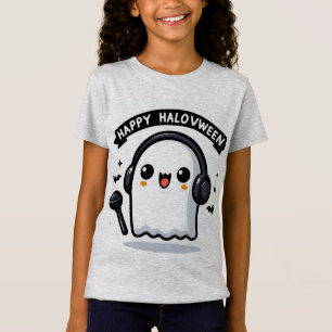 Camiseta Feliz Haloventre Ghost Singer Fã de Música do Hall