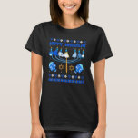 Camiseta Feliz Hanukcat Ugly Hanukkah Cat Chanukah judeu U<br><div class="desc">Feliz Hanukcat Ugly Hanukkah Cat Chanukah Jewish Xmas.</div>