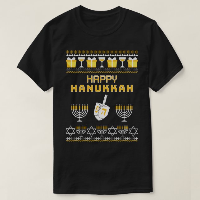 Camiseta Feliz Hanukkah 1 (Frente do Design)