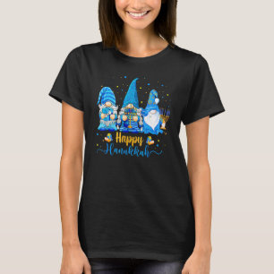 Camiseta Feliz Hanukkah 2021 Gnome Menorah Dreidel Natal Fe