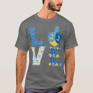 Camiseta Feliz Hanukkah AMA Vintage Hebraico Menorah judeu