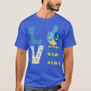 Camiseta Feliz Hanukkah AMA Vintage Hebraico Menorah judeu