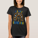 Camiseta Feliz Hanukkah Chanukah Rainbow Menorah Jewish Hol<br><div class="desc">Feliz Hanukkah Chanukah Rainbow Menorah Feriado Judeu 13</div>