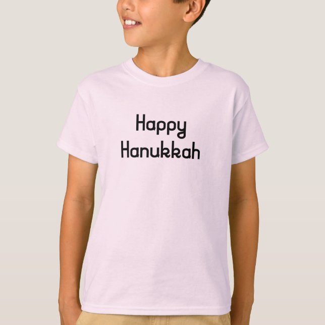 Camiseta Feliz Hanukkah em letras retrógradas (Frente)