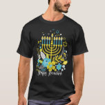 Camiseta Feliz Hanukkah Floral Chanukah Menorah Matando<br><div class="desc">Feliz Hanukkah Floral Chanukah Menorah Matando</div>