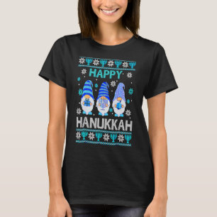 Camiseta Feliz Hanukkah Gnomies Menorah Pajama Ugly 6