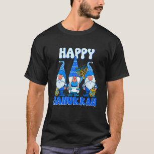 Camiseta Feliz Hanukkah Gnomos Judeu Chanukah