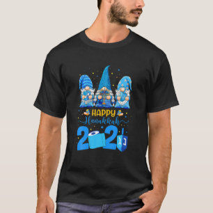 Camiseta Feliz Hanukkah Gnomos Menorah Hanukkah Holi Judeu