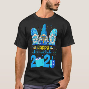 Camiseta Feliz Hanukkah Gnomos Menorah Hanukkah Holi Judeu