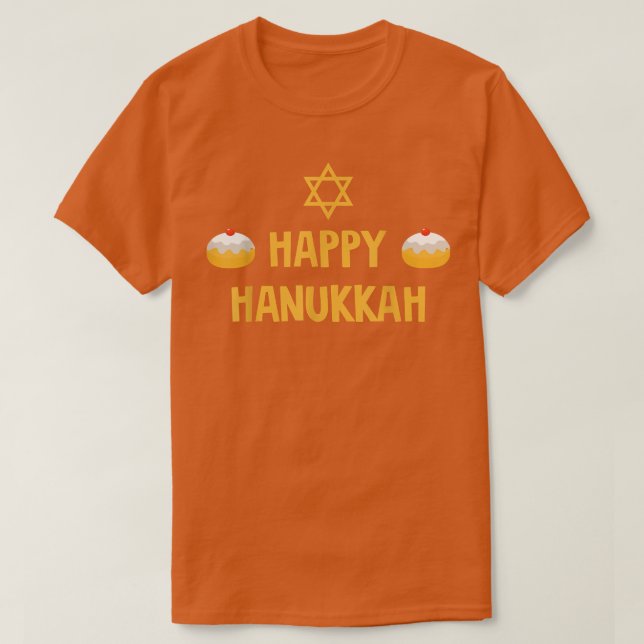 Camiseta Feliz Hanukkah Judeu Correspondente a Chanukah Paj (Frente do Design)