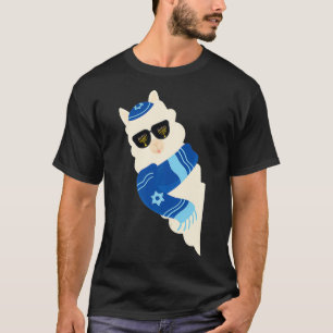 Camiseta Feliz Hanukkah judeu Llamakkah Natal Alpaca J