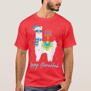 Camiseta Feliz Hanukkah Llama Cute Alpaca Chanukah Kids