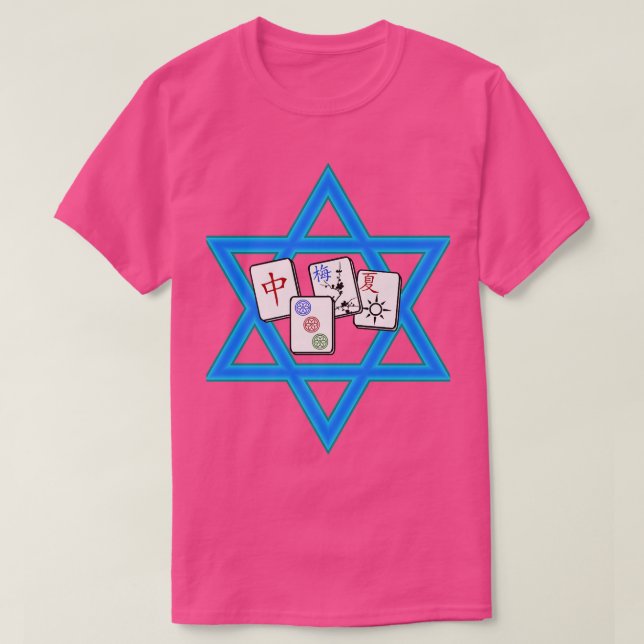 Camiseta Feliz Hanukkah Mah Jong Tiles Chanukka Mah Jong (Frente do Design)