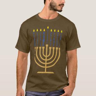 Camiseta Feliz Hanukkah Menorah Vintage Hebraico Holid Jude