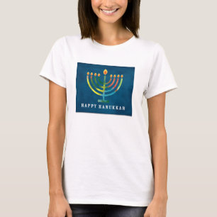 Camiseta Feliz Hanukkah Multicolor