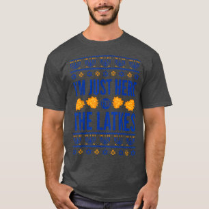 Camiseta Feliz Hanukkah Só aqui por Latkes Hebraico Judeu