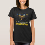 Camiseta Feliz Hanukkah velas judaicas, Festival de Menorah<br><div class="desc">Feliz Hanukkah Vela O Festival De Luzes Judaicas Menorah Celebrando. Engraçado Feriado Chanukah Feriado Festa de Natal.</div>