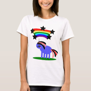 Camiseta Feliz Hippy Rainbow Unicorn