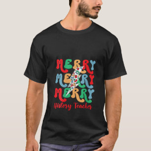 Camiseta Feliz História Professora História De Natal Profes