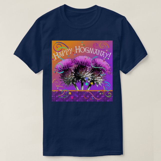 Camiseta Feliz Hogmanay! (Frente do Design)