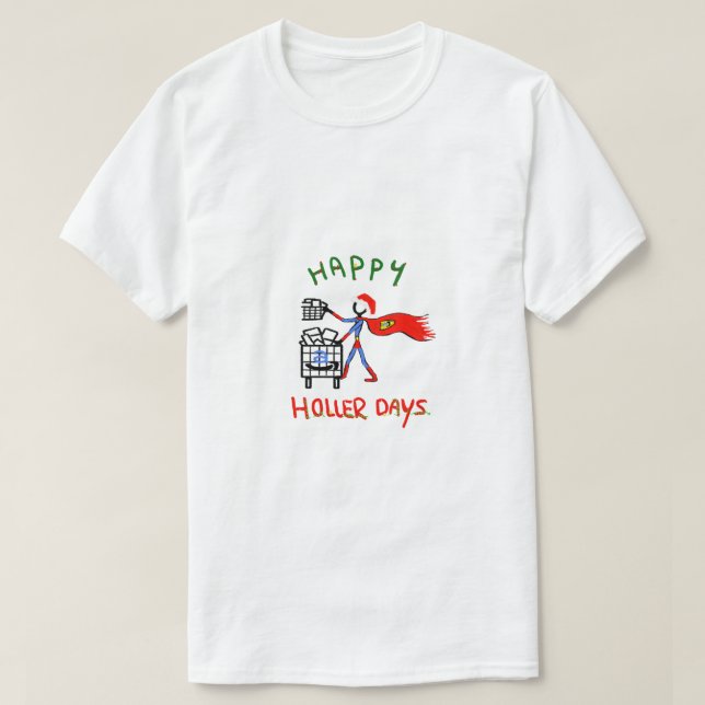 Camiseta Feliz Holerdays 8 - número de pedidos. (Frente do Design)