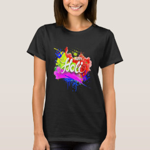 Camiseta Feliz Holi 2022 Festival de Primavera de Cores na