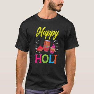 Camiseta Feliz Holi Hinduísmo Hindu Budista Holi Festival P