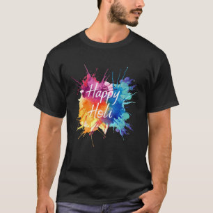 Camiseta Feliz Holi Indian Celebra a Índia Hindu S