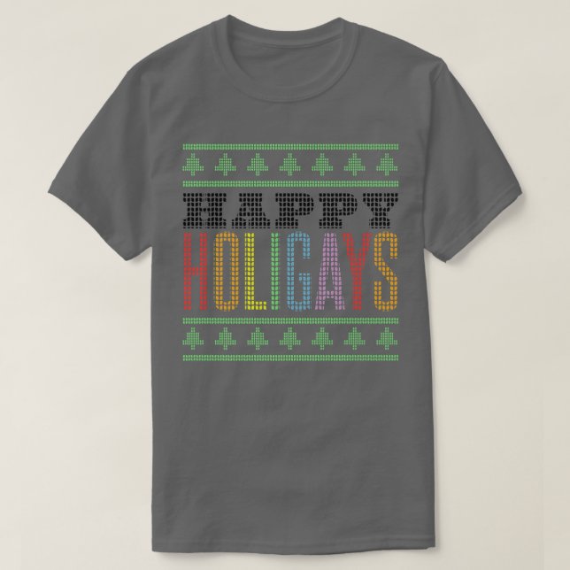 Camiseta Feliz Holigays LGBT Gay Natal (Frente do Design)