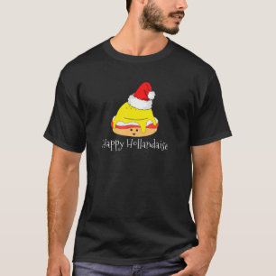 Camiseta Feliz Hollandaise Ovo Pun Café da Manhã de Natal